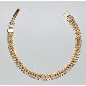 Vintage Napier Signed Gold Tone 7" Bracelet,  Beautiful, Bright Shiny